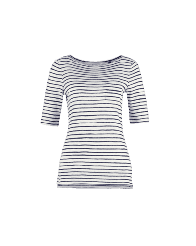 Sleeve Deep V Neck Tee