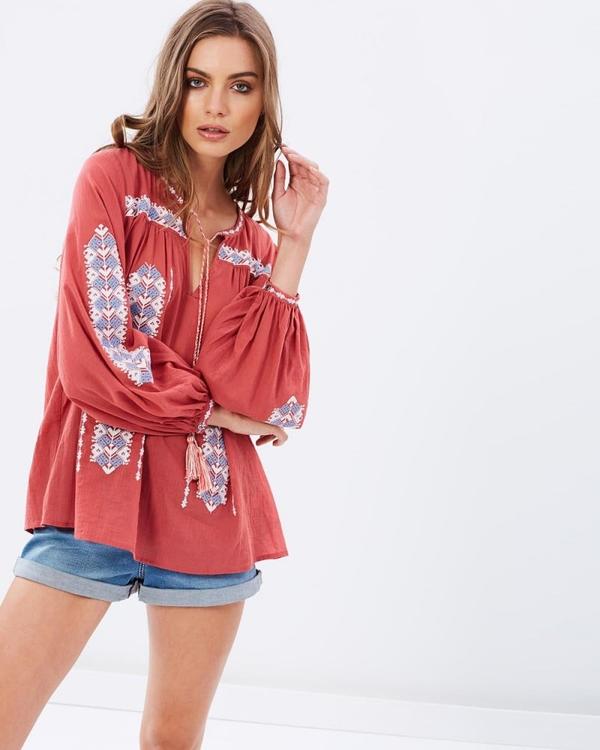 JAG Freedom Embroidered Blouse
